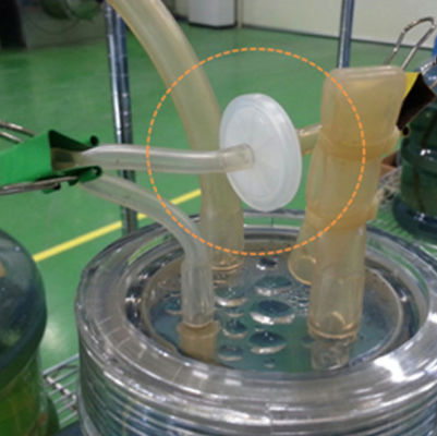 Stepped Barb Hydrophobic Bacterial Vent Filter For Suction Machines And Tubing